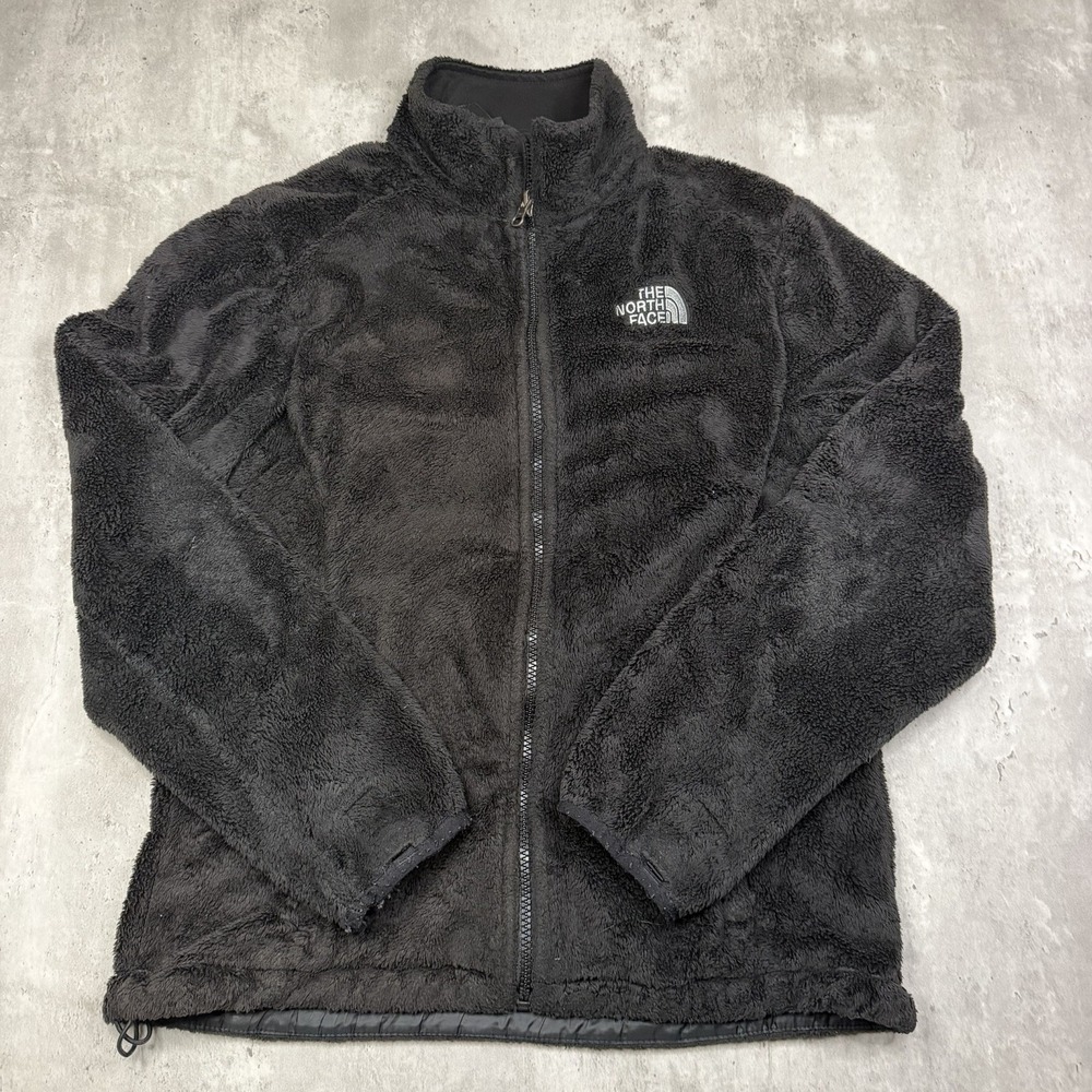 The North Face Osito Fleece Jacket Womens M Black Full Zip Soft Cozy Outdoor